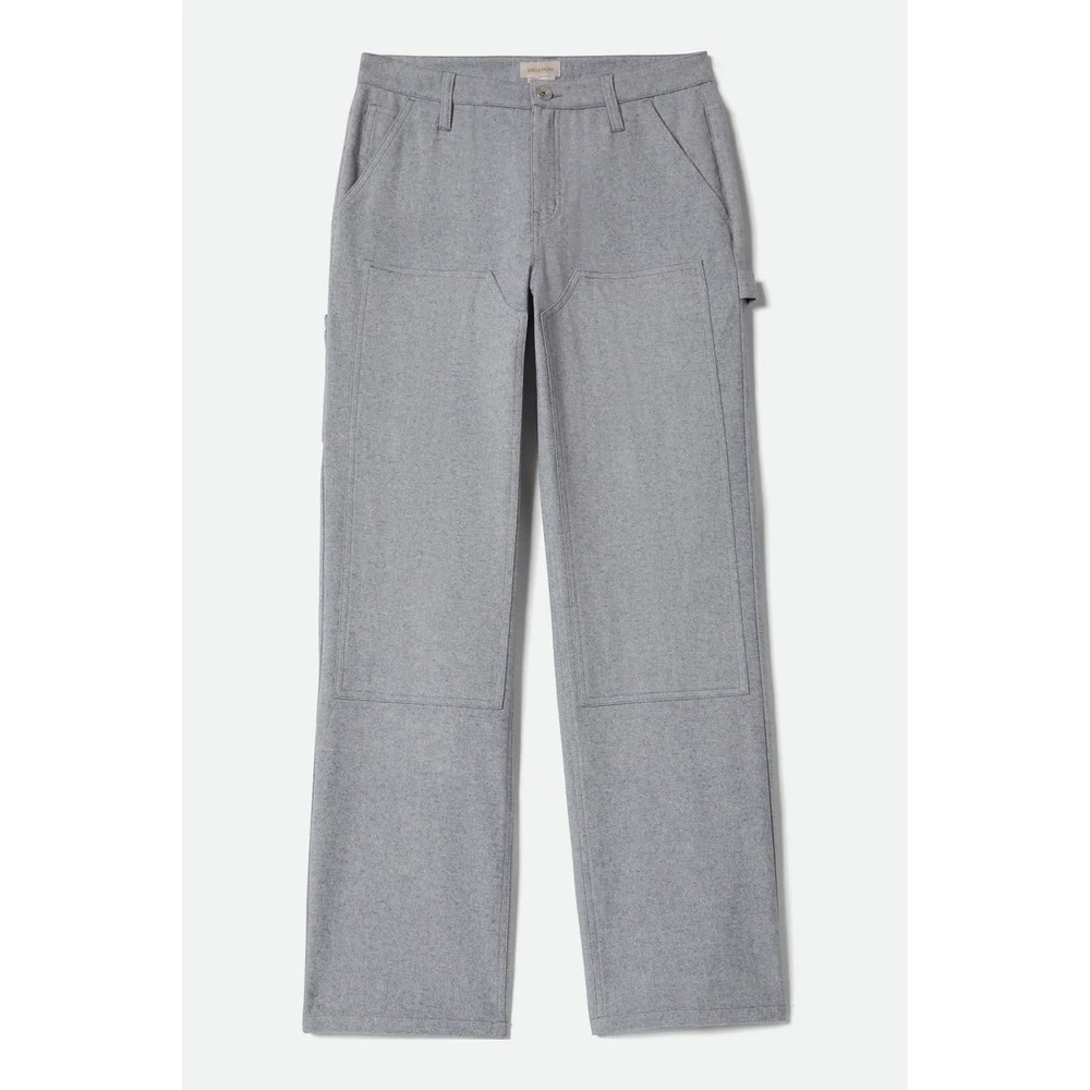Brixton Women Gray Double Knee Carpenter Pants Straight Leg Utility Sz 2